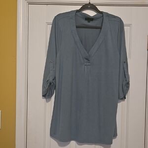 Lane Bryant Slate Blue V-Neck Tunic